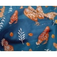 thumbnail image 5 of oneOone Silk Tabby Medium Blue Fabric Hen Diy Clothing Quilting Fabric Print Fabric By Yard 42 Inch Wide-MT, 5 of 6