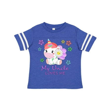 

Inktastic My Uncle Loves Me- cute unicorn Gift Toddler Boy or Toddler Girl T-Shirt