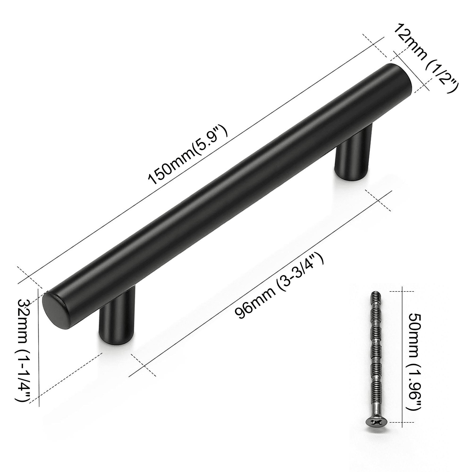 Stainless Steel Modern Cabinet Handles Drawer Pulls for Kitchen Cabinets, Dresser Drawer (35 Pack)