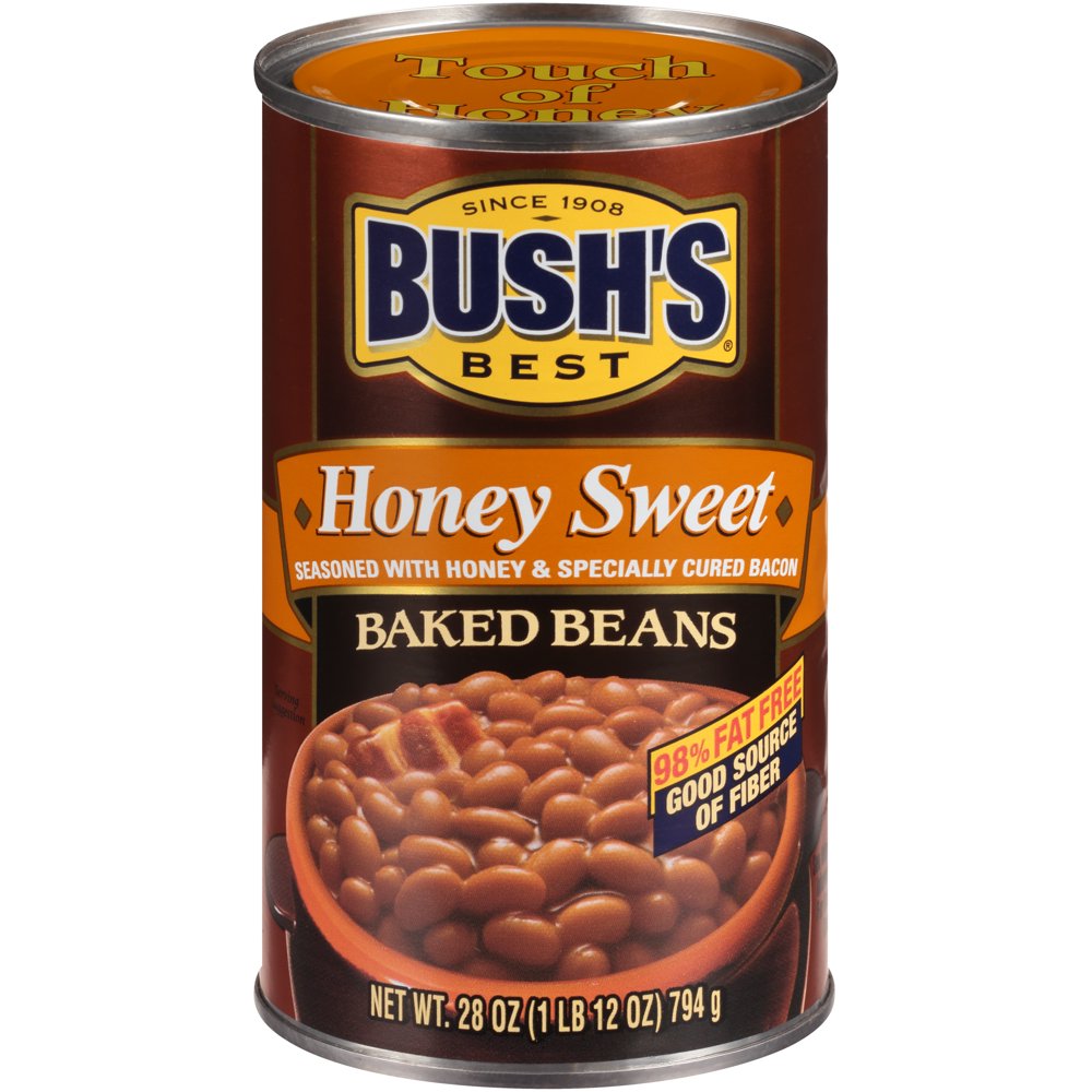 Bush's Honey Sweet Baked Beans, Canned Beans, 28 oz
