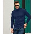thumbnail image 5 of Youclos Men's Pullover Sweater Long Sleeve Knitted Turtleneck Sweaters Slim Fit, 5 of 8
