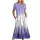 thumbnail image 3 of Vestido de Manga Corta para Mujeres Vestido de Verano de Cuello Redondo Impreso, Poliéster de Tamaño Verdadero Diario Y Vestido de Fiesta, 3 of 5