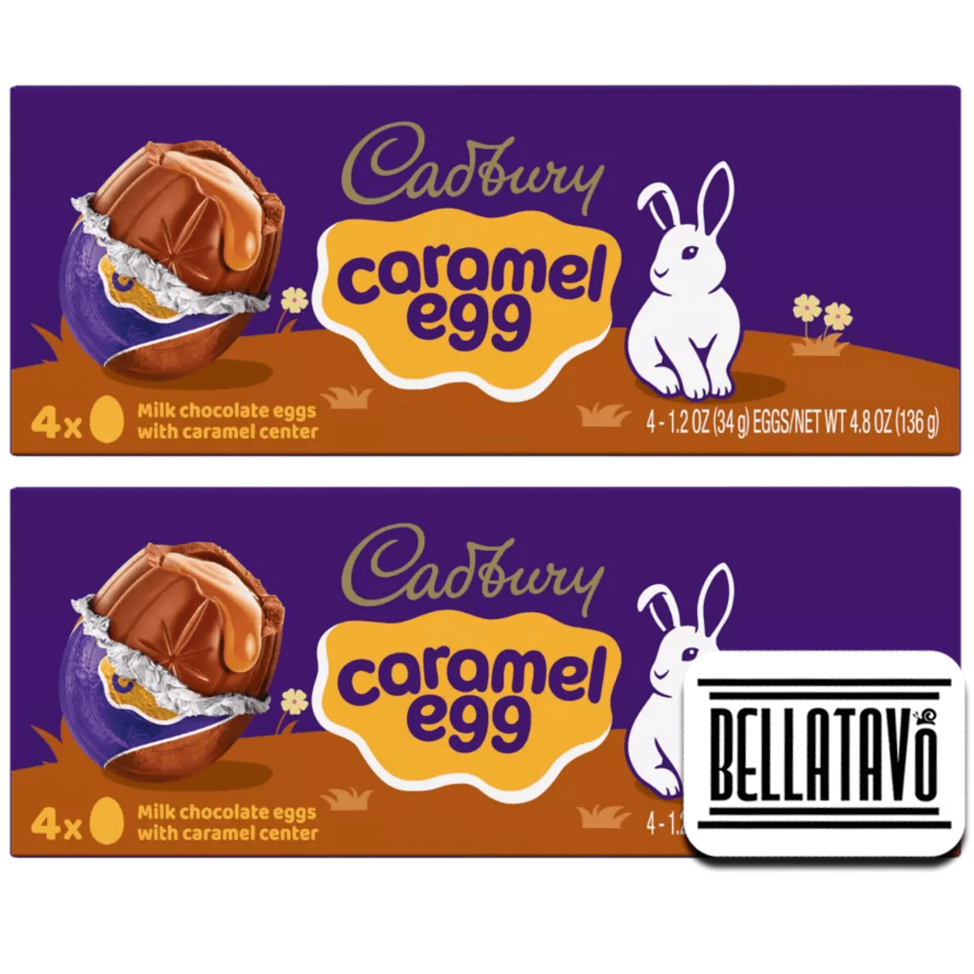 Caramel Eggs Easter Candy Bundle. Includes Two4 Ct Boxes of Caramel