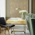 thumbnail image 2 of Dundee Deco Peel and Stick Self Adhesive Removable Wallpaper - Damask Glitter Gold, Mustard Yellow Green Flowers, Scrolls, 18 ft x 18 in, 2 of 3