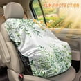 thumbnail image 2 of KUIFORTI Baby Car Seat Sun Shade Cover, Car Seat Cover Infant Car Seats Heat Protector Keeps Your Toddler Baby Seat at a Cool Temperature，Baby Travel Accessories, Green Leaf, 2 of 7