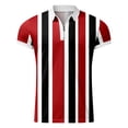 thumbnail image 3 of TAIAOJING Mens Half Zipper Polo Shirt Male Print Turn Down Collar Short Sleeve Casual Shirts, 3 of 4