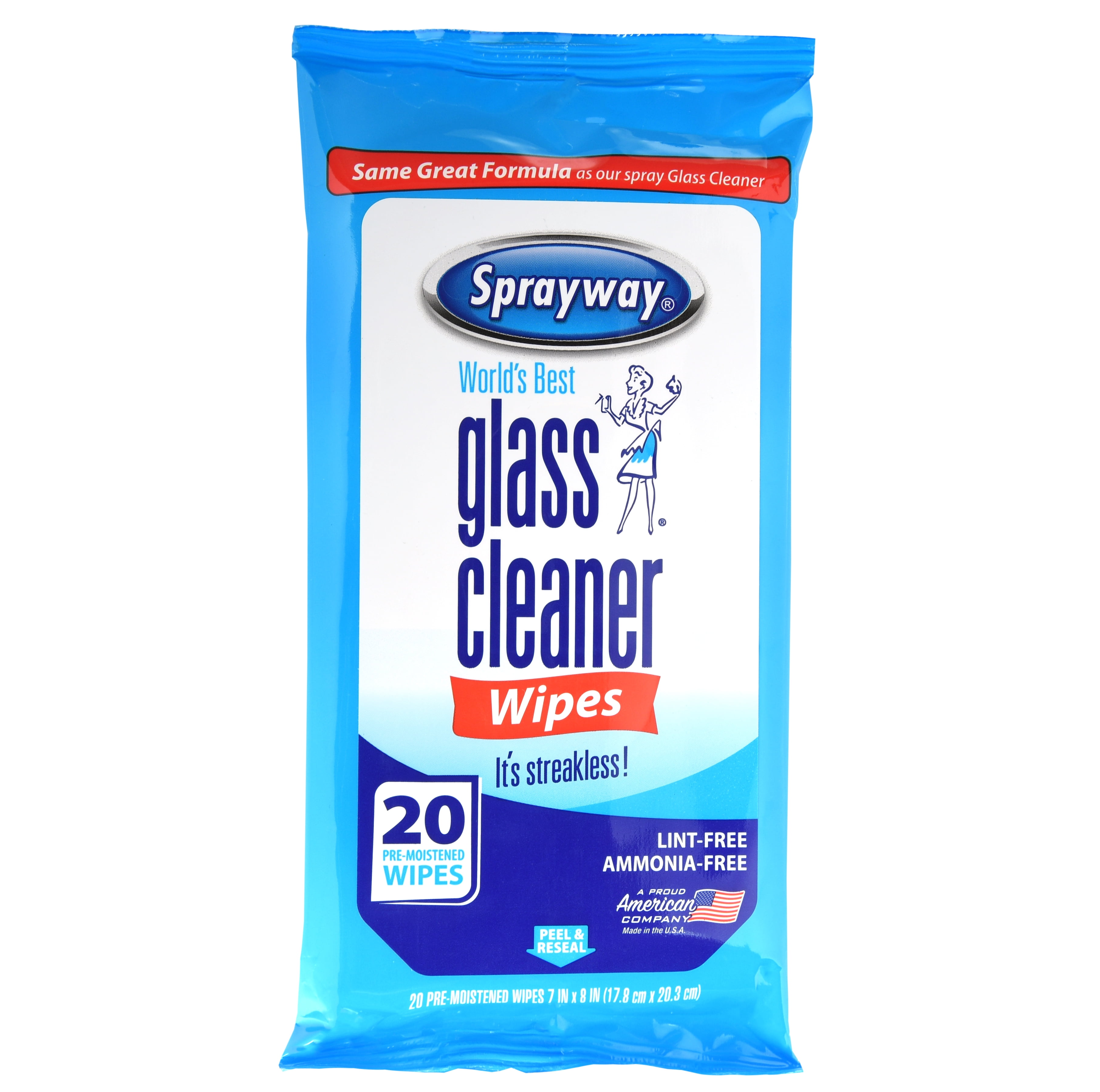 Sprayway Glass Wipes 20ct 20 IN SPYWY