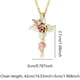 thumbnail image 4 of Elegant Leaf Design Necklace & Finger Ring Jewelry Set Female Holiday Daily Party Decor Ornament, 4 of 5