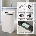 thumbnail image 2 of Hands-Free Smart Motion Sensor Trash Can with Sealing Lid, Touchless Automatic Garbage Bin Odor Blocking Quiet Close Wastebasket for Bathroom Kitchen Bedroom Office, Easy to Clean, 2 of 12