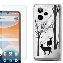 Phone Case for Cricket Icon Pro 2026, with Screen Protector, by OneToughShield - Forest Deer