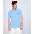 thumbnail image 2 of Classic Cotton Polo Shirt for Men by Le Tigre - Sky Blue - Size Small (S), 2 of 2