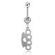 thumbnail image 1 of Joyería piercing del cuerpo del anillo del ombligo del vientre electrochapado geométrico del acero inoxidable, 1 of 3