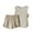 Beige, variant on Hienoo Toddler Girls Summer Outfits Cotton Linen Tank Top and Shorts 2Pcs Set, Size 2-9