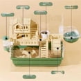 thumbnail image 3 of Solid wood shelter acrylic feeding box large space hamster cage, 3 of 6