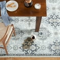 thumbnail image 6 of TOWN & COUNTRY EVERYDAY Avani Cottagecore Medallion Everwash® Washable Area Rug with Non-Slip Backing, Pet Friendly Rug, Grey, 6'6"x 9'6", 6 of 13