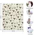 thumbnail image 4 of Beige Chicken Sketch Pattern Blanket,Comfortable Soft Lamb Wool Throw Blanket,All Season,Warm Lightweight Blankets for Sofa Bed Couch Living Room Chair,30"x40", 4 of 4