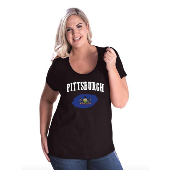 NIB - Women's Plus Size Curvy T-Shirt - Pittsburgh