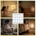 thumbnail image 5 of 6 Pcs Plug in LED Night Light with Dusk to Dawn Sensor, Automatic On/Off Warm White Square Mini Wall Nightlight, Energy Saving US Outlet Lamp for Bedroom Hallway Stairs Bathroom, 5 of 8