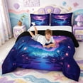 thumbnail image 3 of Manfei Funny Salamander King Size Comforter Sets,Aquatic Amphibian Axolotl Print Comforters King Size,Black Reversible,3pcs,1 Comforter and 2 Pillowcases, 3 of 7
