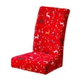 thumbnail image 2 of Cevemin Festive Red Elastic Dining Chair Covers for Christmas - Washable Stretch Chair Protectors with Moose Print, Non-Slip Band for Holiday Parties & Home Decor (36-48cm, Polyester), 2 of 7