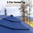thumbnail image 2 of MOALCOFER 10FT Solar LED Patio Umbrella,3-Tier Market Umbrella With Push Button Tilt for Pool & Backyard, 2 of 8