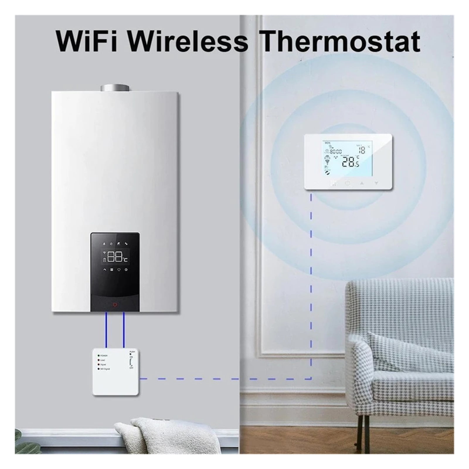 Smart Thermostat Wall-Hung Underfloor Gas Boiler Water Electric Heating Temperature Controller