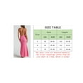 thumbnail image 3 of xiaxaixu Robe Longue d'Été Ajustée pour Femmes Couleur Unie Sans Manches Coupe Basse Robe à Bretelles Spaghetti en Tricot, 3 of 8