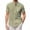 Green, variant on Mens Shirts Summer Casual T-shirt Solid Short Sleeve Stand Collar Buttons Blouse Tops