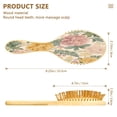 thumbnail image 3 of Wood Paddle Brush with Cushion & Round Hair Brush Retro Plant Pattern Detangling Brush for All Hair Types, 3 of 7