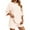 Beige, variant on Zszcpp Womens Shorts Set Outfits Relaxed Fit Breathable Lightweight Short Sleeve Plus Size Plain Clothes Sets