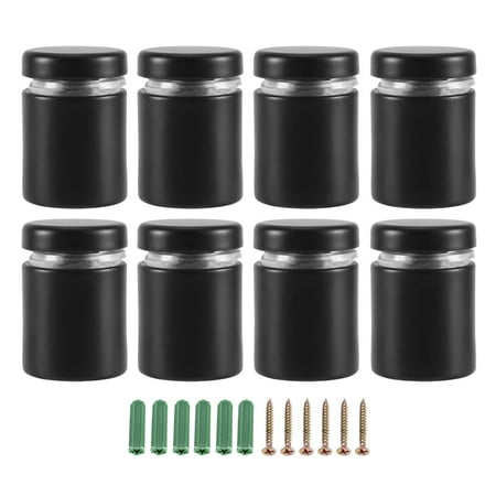 

8 Pack Standoff Screws 3/4 x 1 Inch Black Sign Standoffs Hanging Acrylic Picture Frame Advertising Screws Kit