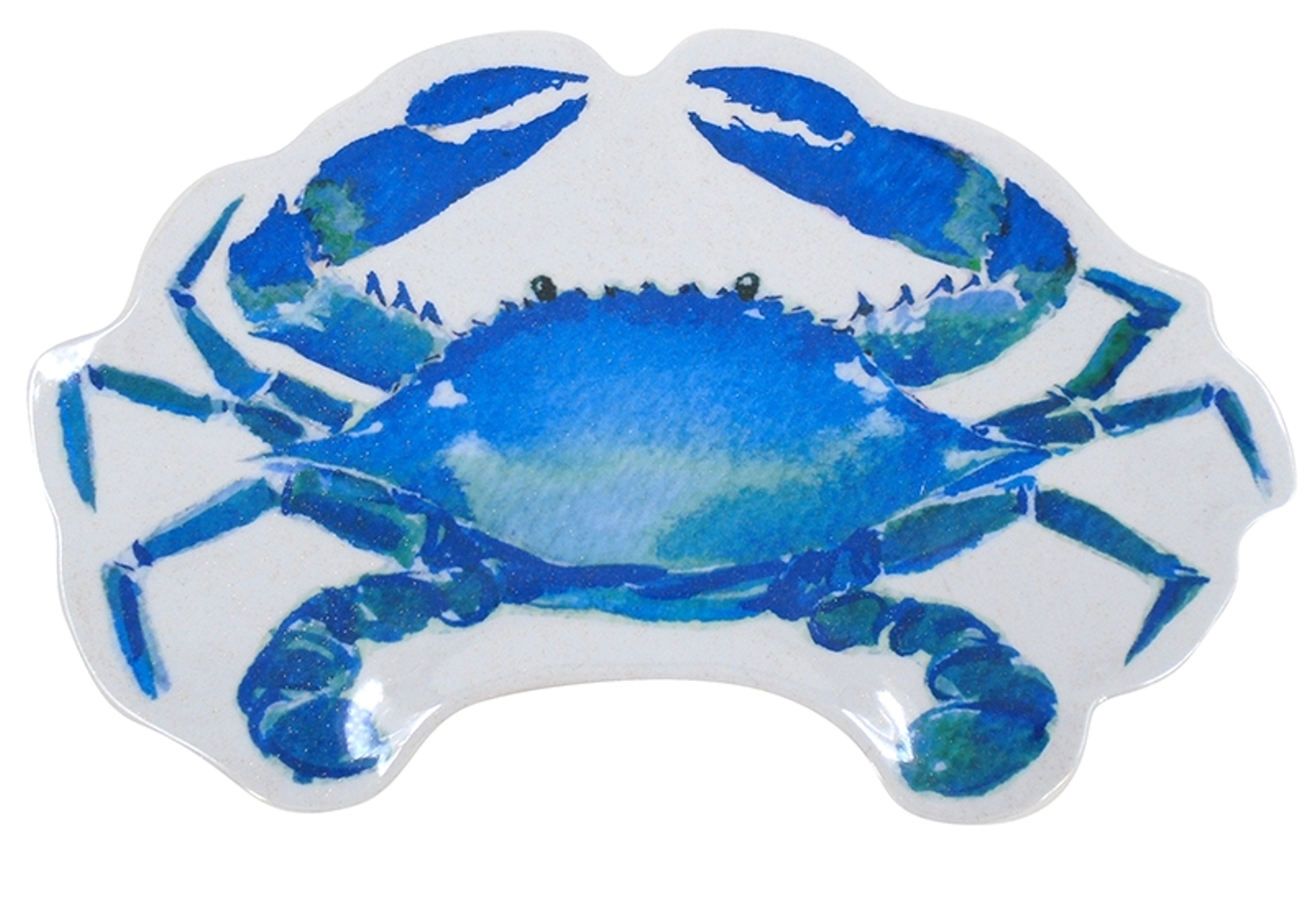 Blue Crab Shaped Serving Platter 12 Inches Melamine