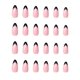 thumbnail image 3 of 120 uñas postizas almendradas negras con punta francesa, cobertura total, adhesivas, para bodas., 3 of 4