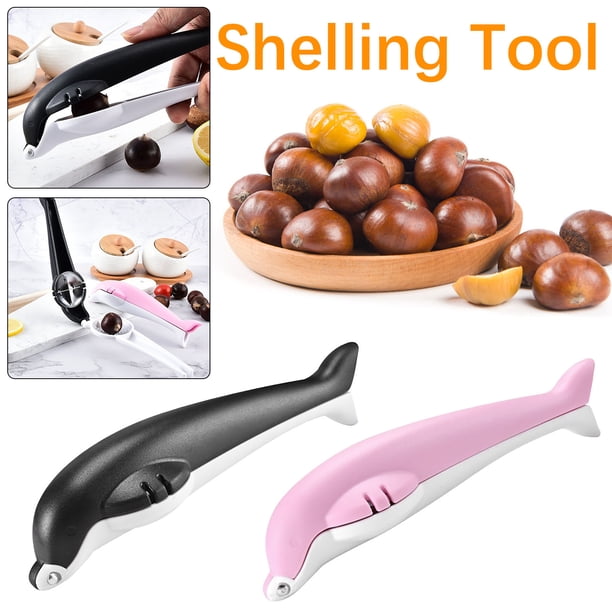 Xihbxyly Cascanueces de Acero Inoxidable, Mango Antideslizante, Fácil de Usar, Diseño Ergonómico, Multiusos, Ideal para Nueces y Semillas, Agarre Cómodo, Ideal para Regalo.