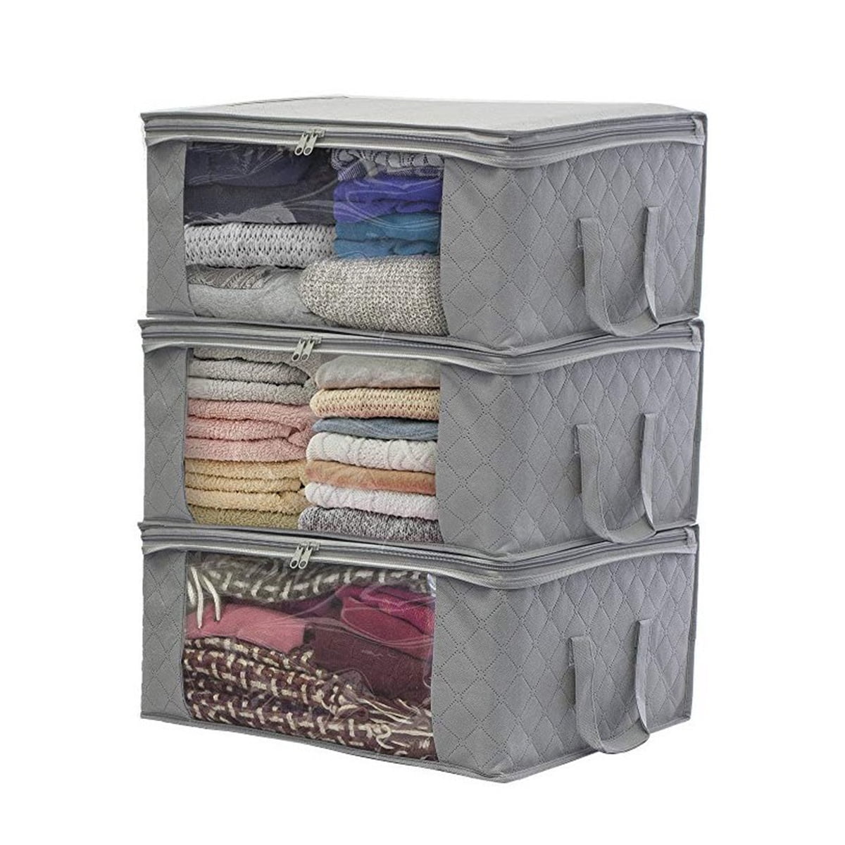 1/2/3pcs Nonwoven Quilt Blanket Storage Bags with Zippers Heavy Duty