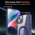 thumbnail image 7 of Allytechgroup iPhone 14 Plus Magnetic Case with Rotating Stand, Multi Angle Viewing Stand Anti-Scratch Compatible with Magsafe & Car Mount Phone Case for Apple iPhone 14 Plus, Darkblue, 7 of 7