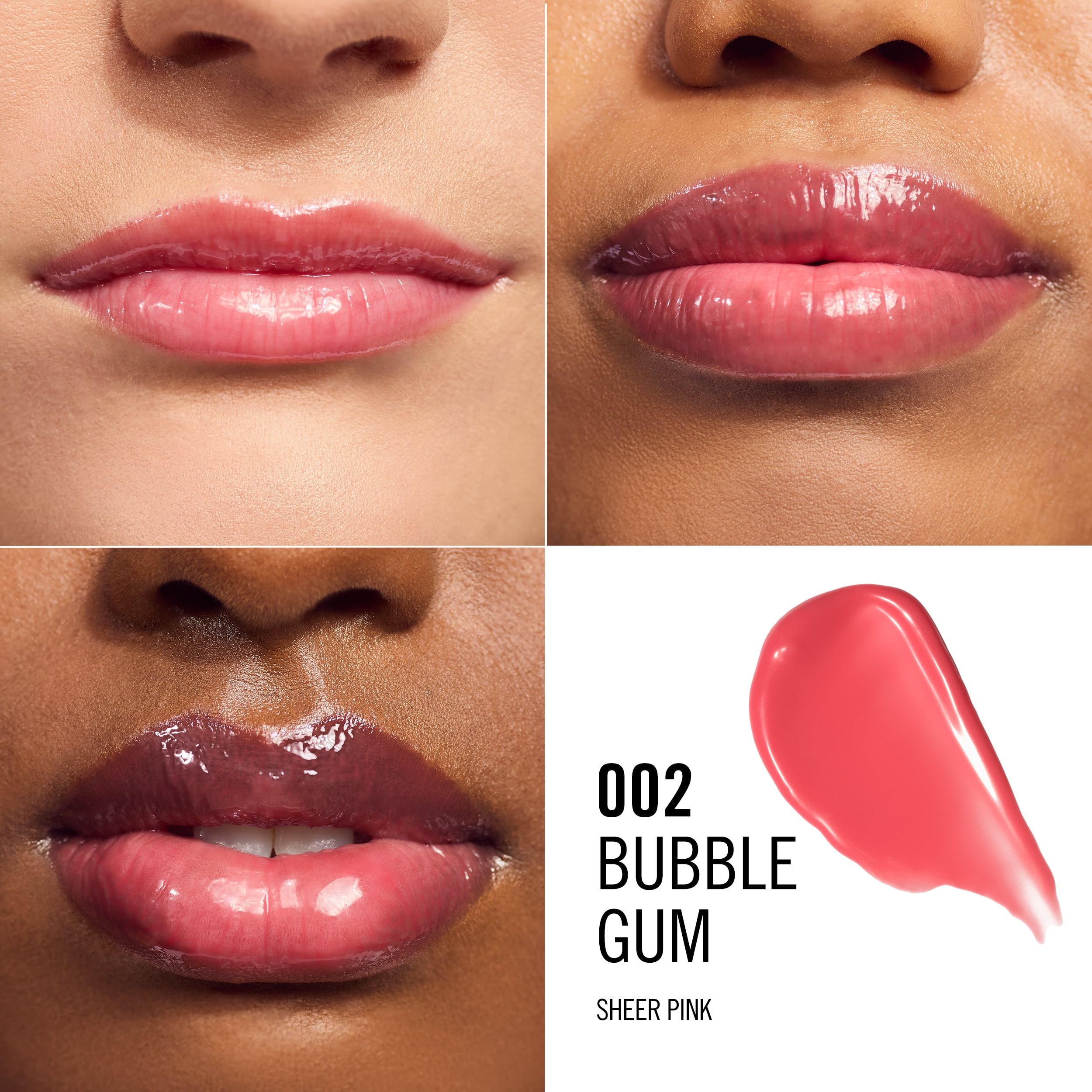 RIMMEL Oh My Gloss! Butter Me Up, 002 Bubble Gum, 0.5 fl oz