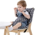thumbnail image 1 of Asiento para trona de viaje portátil Easy Seat (gris), asiento para niños pequeños ajustable, seguro y lavable, tela cómoda, cabe en su bolso, 1 of 5