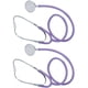 thumbnail image 2 of Juego de 2 estetoscopios de doble cabezal para médicos, enfermeros, veterinarios, estudiantes, dispositivo de atención médica, morado, 2 of 14