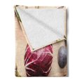 thumbnail image 2 of Natural Color Soft Flannel Fleece Throw Blanket, Healthy Food Above Vista Photo of Fresh Vegetables and Figs, Cozy Plush for Indoor and Outdoor Use, 70" x 90", Champagne and Multicolor, by Ambesonne, 2 of 5