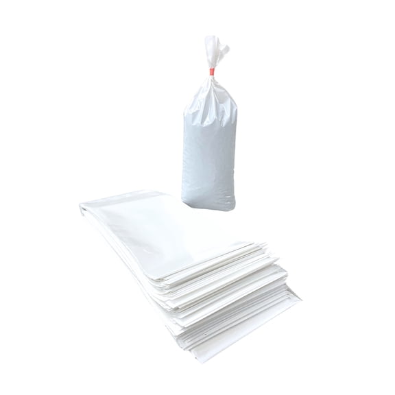 1 Lb Ground Meat Bag, Plain White, 100 Bags