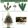 thumbnail image 7 of Mini Tabletop Christmas Tree with Lights and Star Topper, 18 Inch Pre-Lit Artificial Pine Tree with Pinecones & Red Berries, Battery Operated Mini Xmas Tree for Home Office Desk Holiday Decor, 7 of 7