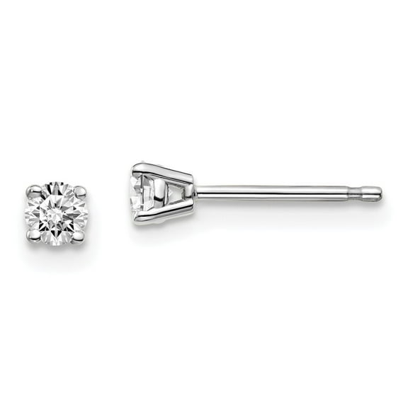 14K White Gold Earring Stud Women'S Diamond, Lab Grown Round
