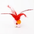 thumbnail image 3 of Cat Chew Ball Plush Interactive Cat Faux Feather Ball Kitten Play Ball with Bell, 3 of 10