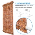 thumbnail image 3 of Boho Orange Door Curtains for Door Window, French Sidelight Front Back Door Curtains With Tieback, Country Style Bohemian Floral Retro Tribal Kitchen Rod Pocket Drapes Panel, 54"x72", 3 of 5