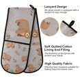 thumbnail image 2 of Yayeee Double Oven Mitt Kitchen Heat Resistant Baking 35" x7" Quilted Glove, Cartoon Bear, 2 of 6