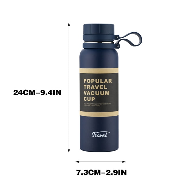 Botella de Agua Aislada Taza Aislada, Botella de Agua Deportiva Portátil de 650Ml de Gran Capacidad, Botellas de Agua de Acero Inoxidable de Gran Valor de la Taza de Agua de Acero Inoxidable de las Mu