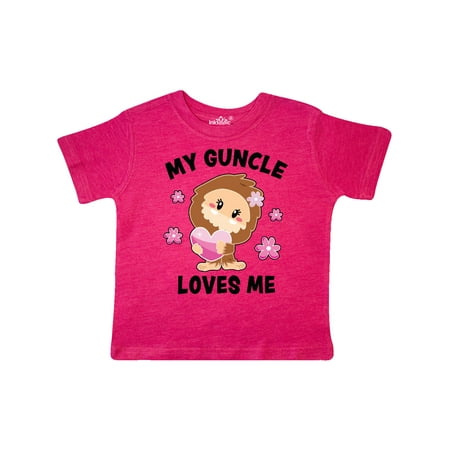 

Inktastic My Guncle Loves Me with Bigfoot Gift Toddler Toddler Girl T-Shirt