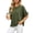 Army Green, variant on Women's Short Sleeve Sweaters Tops Oversized Summer Casual Ruffled Hem Knit Pullover Crochet Blouses Cute Tops