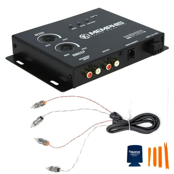 Memphis Audio - MEMBX Bass Restoration Processor and 1 UTPF-3 3-foot, 2-Channel Ultra Twisted Pair Interconnect Cables